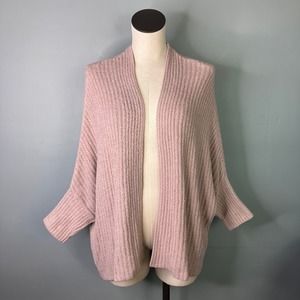 Barefoot Dreams Cozychic Lite Ribbed Shug Cardigan Sweater Blush Pink Size L/XL